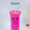 Vaso 16 oz. con tapa  y popote